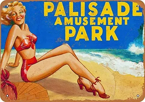 Суперпрочные жестяные знаки для парка развлечений Palisade винтажные пещера паб