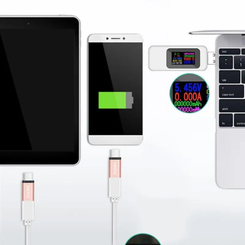 USB зарядное устройство мощность напряжение и ток тестер мультиметр ЖК-дисплей USB детектор Вольтметр Амперметр мощность Емкость метр монитор