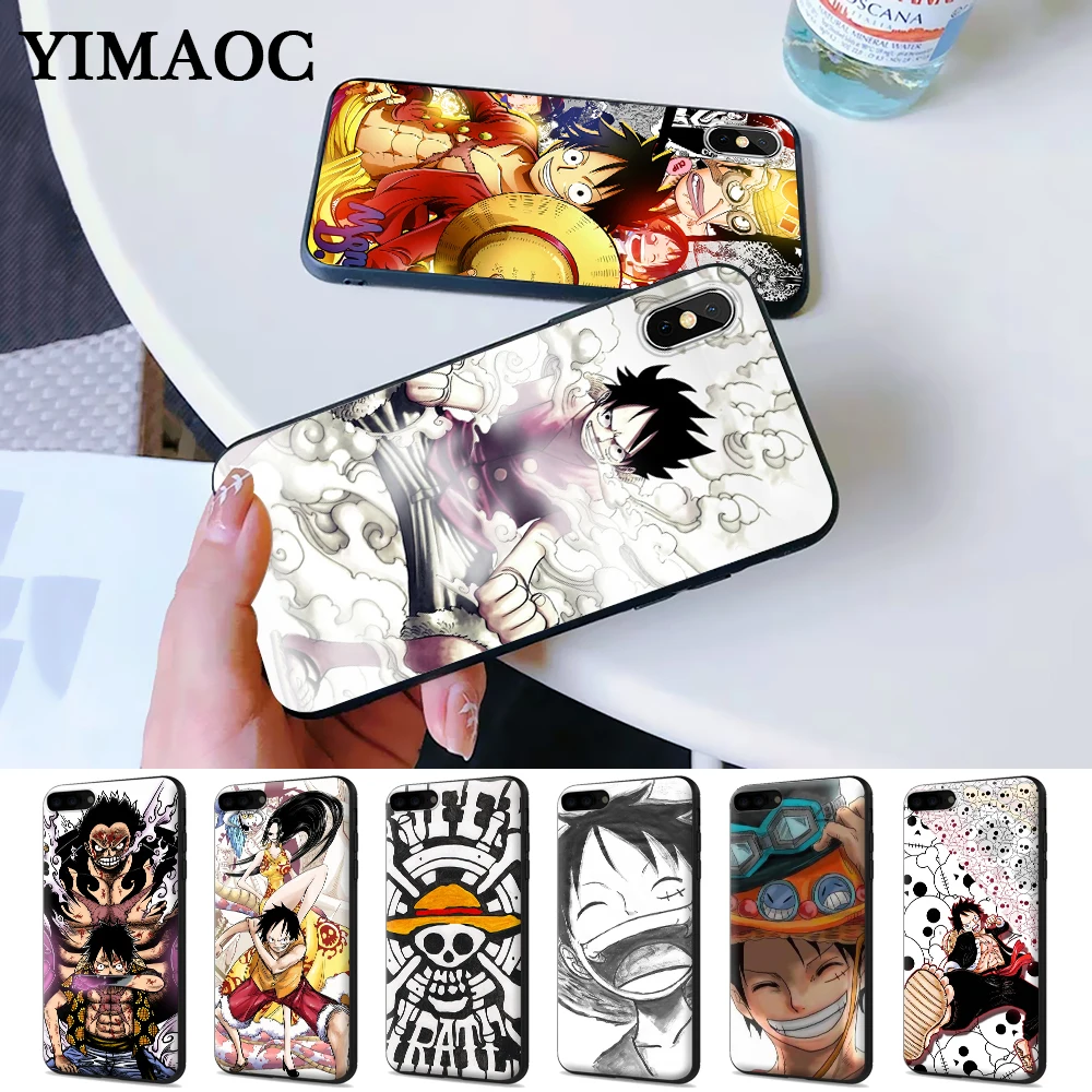 

Japanese anime collage one piece luffy Silicone Case for iPhone 5 5S 6 6S Plus 7 8 X XS Max XR