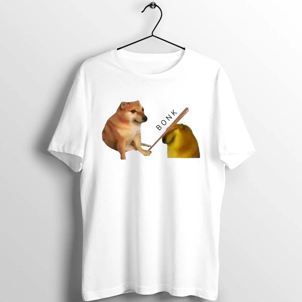 

Unisex Tshirt Women Doge Funny T Shirt Bonk Meme Artwork Printed Tee Swole Doge print basic white casual short sleeve tops tees