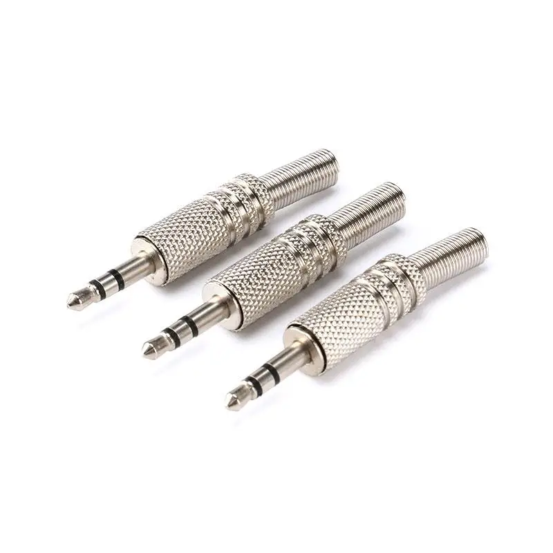 2Pcs Stereo 3.5mm 18in Headphone Earphone DIY Male Audio Jack Plug Solder Connectors for Computers Laptops Tablets MP3 Hot Sale