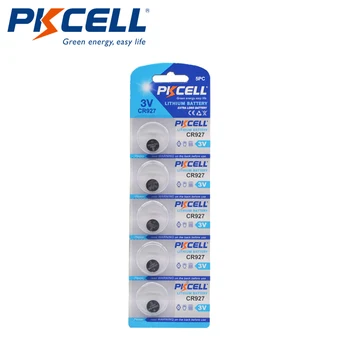 

5pcs PKCELL CR927 BR927 ECR927 5011LC CR 927 DL927 3V Lithium Button Battery Cell Coin Batteries For Watch Electronic Toy