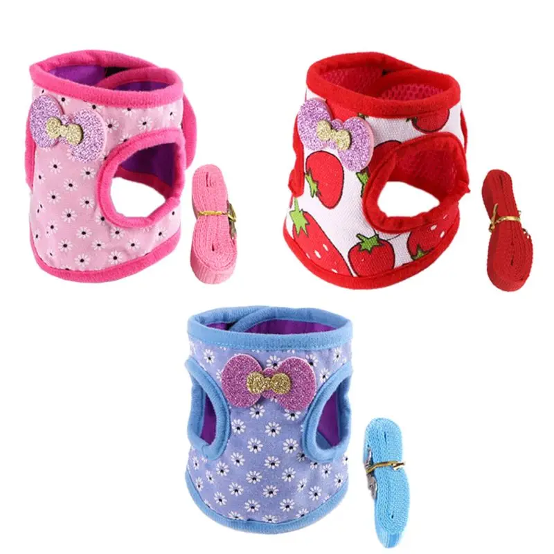 Arnés de pecho de conejo para hámster, arnés con correa de conejito, cuerda de trabajo