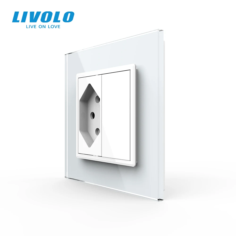 Розетка электрическая Livolo со стеклянной панелью 10 А|socket power|panel socketsocket panel |