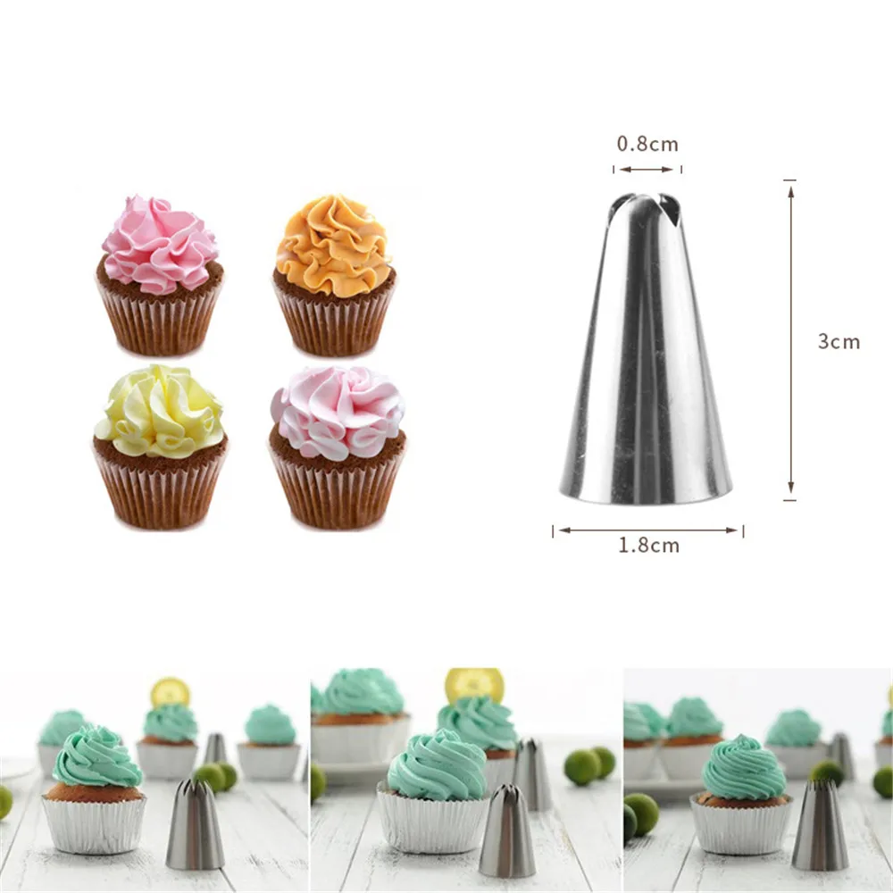 DIY 48Pcs/Set Stainless Steel Nozzle Tips Cake Decorating Tools Icing Piping Cream Pastry Nozzle Kitchen Bakery Tools