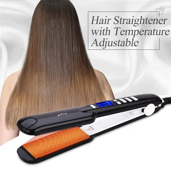 

Professional Flat Iron Hair Straightener Electric Straightening Iron Temperature Control Hair Curler Styling Tool LCD Display