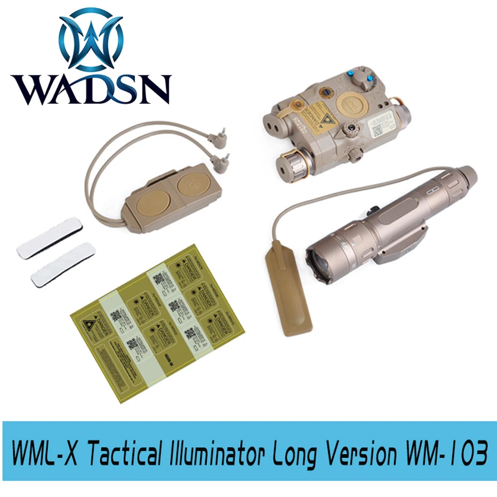 Wadsn Bloco Acessório Inclui La-5c - Peq 15 Red Dot Laser Wmx 200 Lanterna Tática Interruptor Duplo Iii Kit 10 Wadsn bloco iii acessório kit inclui LA-5C