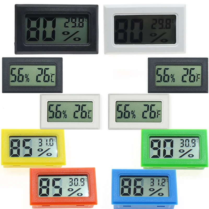 Buy Wholesale China Mini Household Digital Lcd Indoor Thermometer  Hygrometer Humidity Time Meter & Mini Digital Indoor Thermometer Hygrometer  at USD 1.18