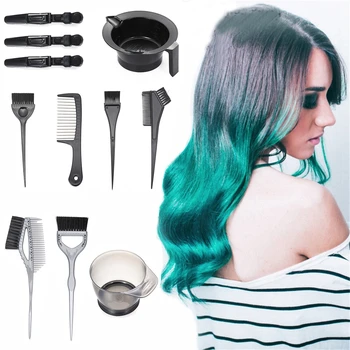 

3/8 Pcs Hair Coloring Dyeing Tools Set Hair Dye Mixing Bowl Tint Dying Coloring Combs Brush Hair Salon Professional Dying Tool