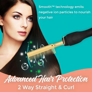 

Newly Silky Smooth Hair Styling Comb Electric Hair Straightening Comb for Long-lasting Velvety Smooth Supple Hair Style