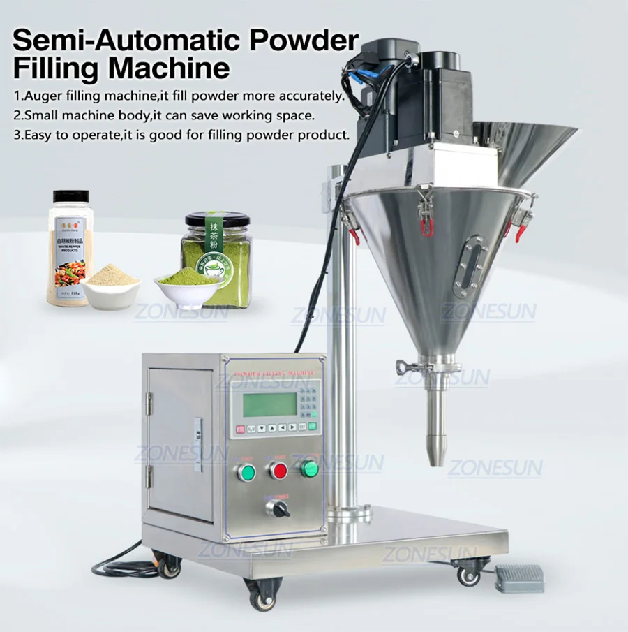 Llenadora semiautomática de polvo seco ZONESUN ZS-FM100S