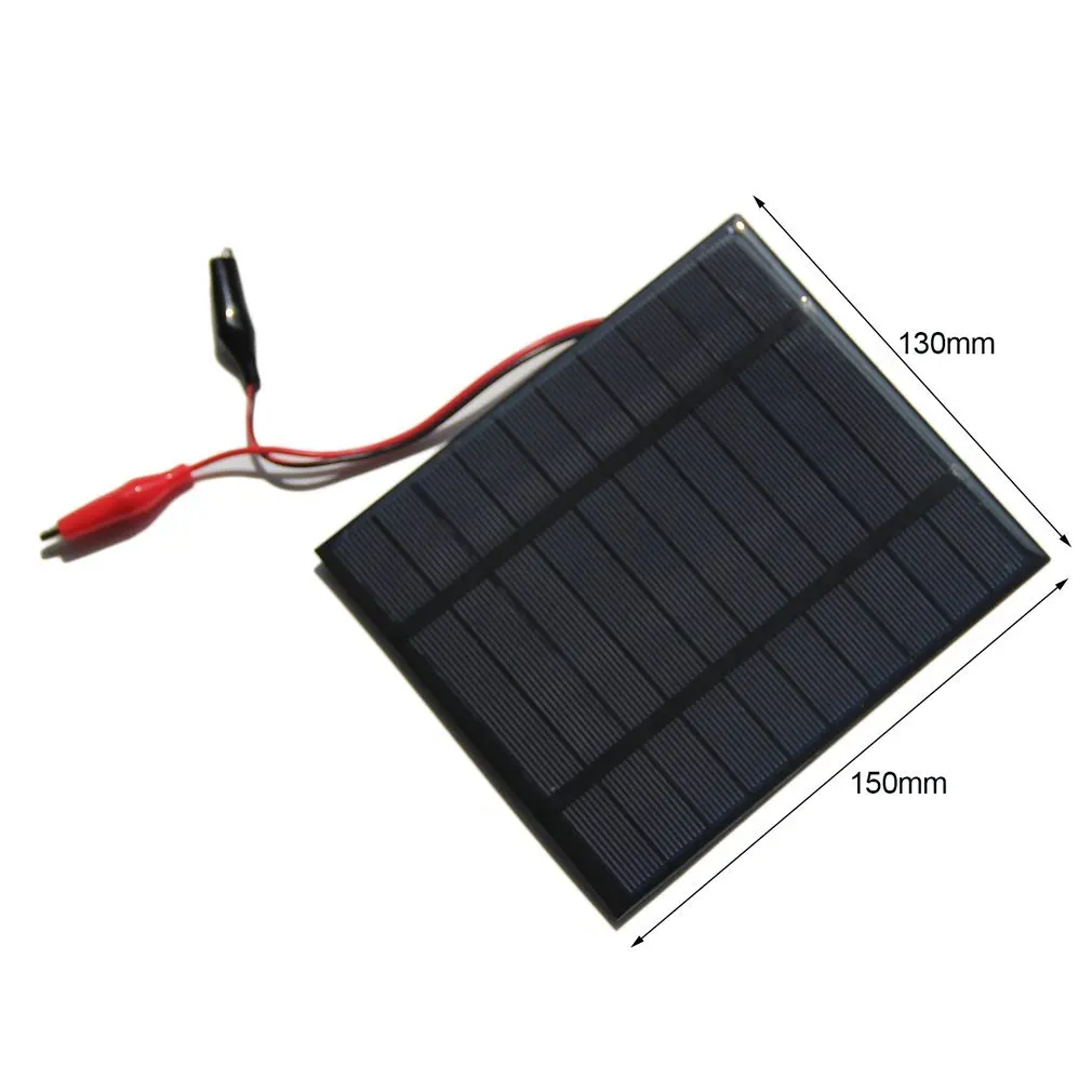 2,5 W 5V батарея поликристаллического кремния с Панели солнечные зарядная плата DIY солнечный Батарея Питание модуль с тигром зажим