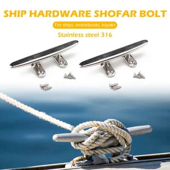 

4/5/6 inch Shofar Cable Stainless Steel Mooring Cleat Mirror Finish Boat Marine Hardware Accessories for Boat Yacht Pack