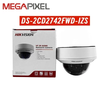 

CCTV IP Camera Hikvision 4mp DS-2CD2742FWD-IZS IR Dome 2.8-12mm motorized lens POE,3DNR,WDR Micro SD IP67 Audio alarm