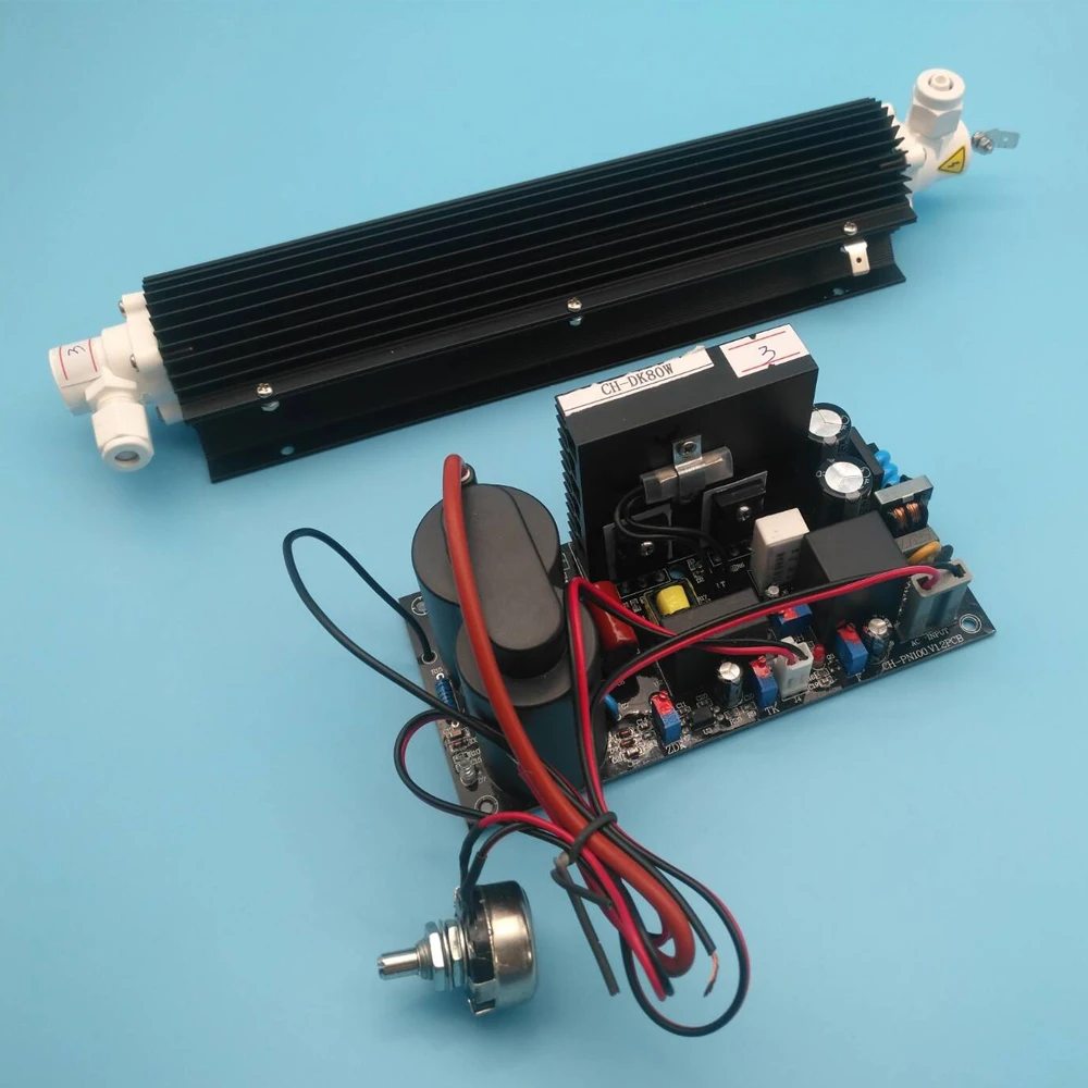 

10g Silica Tube Ozone Generator with Potentiometer Air Cooled For Air Water Sterilizer and Deodorizer