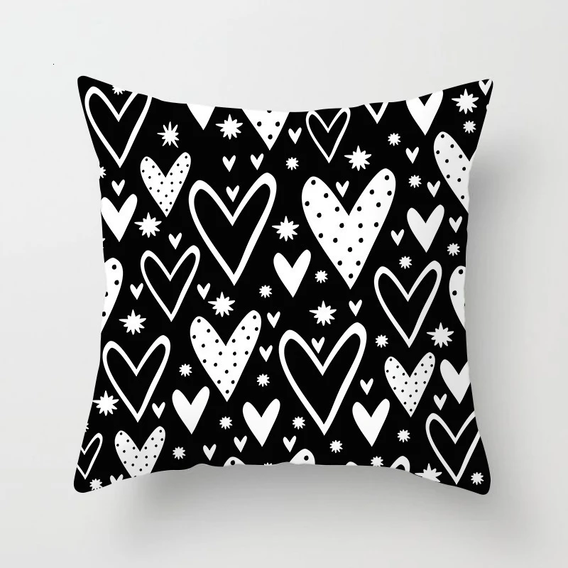 Black White Geometric Nordic Pillowcase Sofa Car Waist Throw Pillow Cushion Cover Case Home Decorative Pillow Covers 10 Color