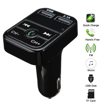 

Fast Charge Dual USB Car Charger Adapter bluetooth Car FM Transmitter Wireless Radio Adapter USB Charger Mp3 Player