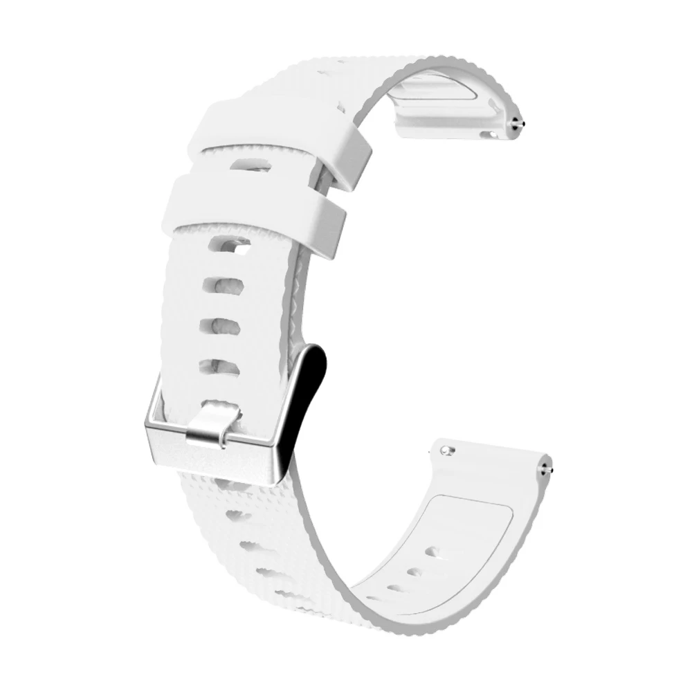 10 Для Garmin samsung huawei Huami Ticwatch 20 мм универсальный ремешок Мягкая силиконовая зернистая Пряжка стильные Ремешки для наручных часов сменный ремешок для часов - Цвет: 10