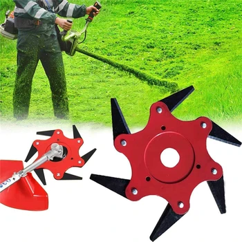 

6 Teeth Blade Cutting Grass Lawnmower Accessories Alloy Agricultural Pavement Surface Grass Trimmer Brush Cutter Blade Trimmer