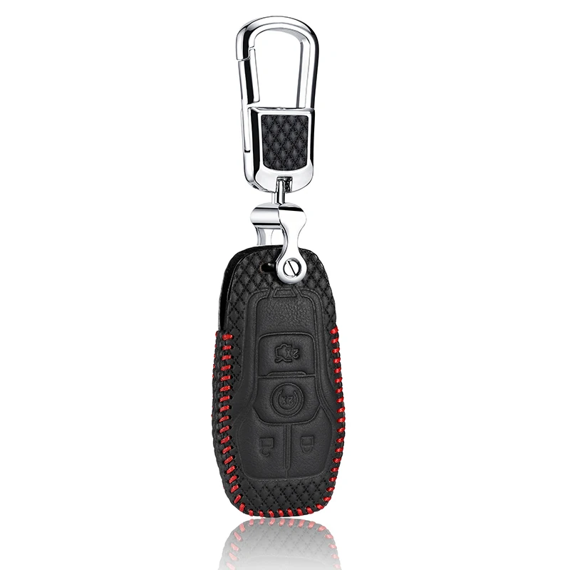 Luckeasy для ford F150 mustang lincoln MKC MKZ MKX кожаный чехол для ключей автомобиля key3 - Название цвета: Цвет: желтый