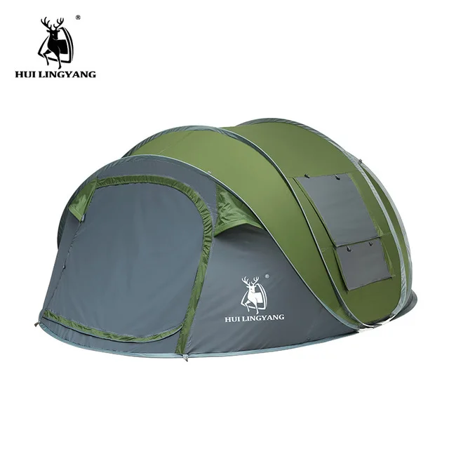 

HUILINGYANG Camping Family Automatic Tent 3-4 People Speed Open Pop Up Camping Outdoor Tent