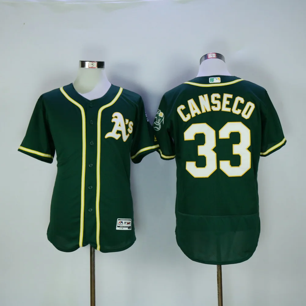 Men's Oakland Rickey Henderson Reggie Jackson Mark Mcgwire Jose Canseco FLEX& Cool Base Player Jersey - Цвет: Фиолетовый