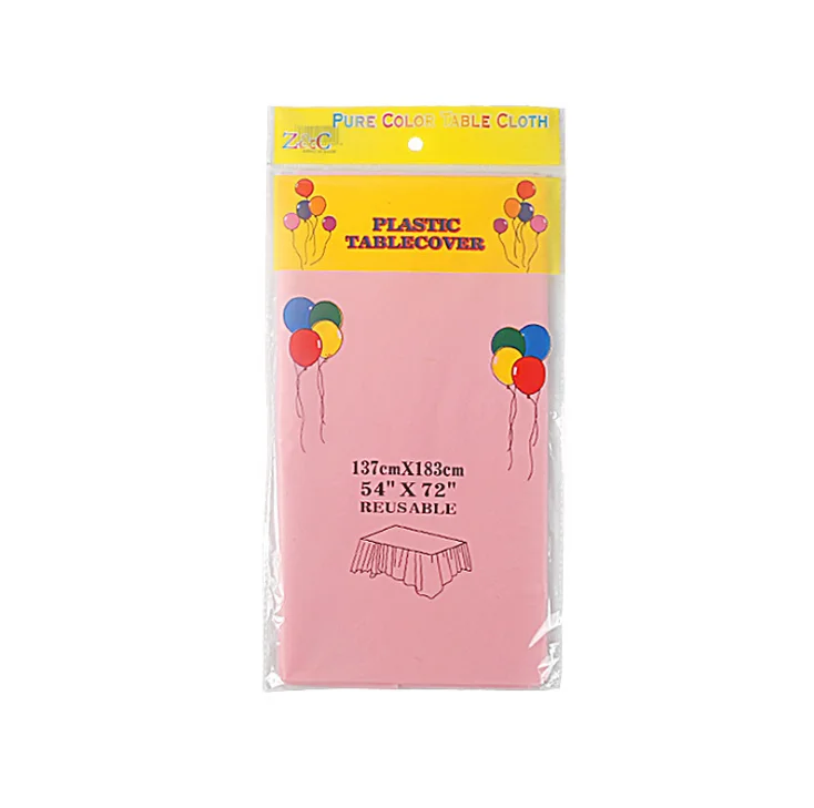 pink 1 шт./лот, однотонный цвет, красный, синий, розовый, золотой, серебряный, для свадебного украшения, пластиковый чехол на стол, скатерть для вечеринки на день рождения, для детского душа, карты - Цвет: pink