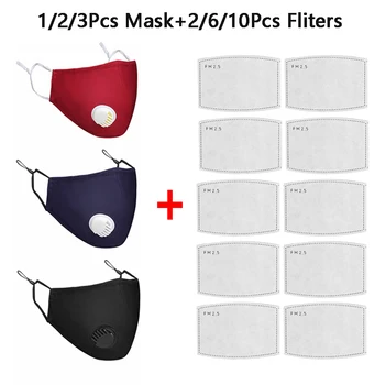 

3PCS Washable Face Mouth Mask+10PCS Anti Dust Wind Filters Health Care For Men Women Nail Work Mask Tool