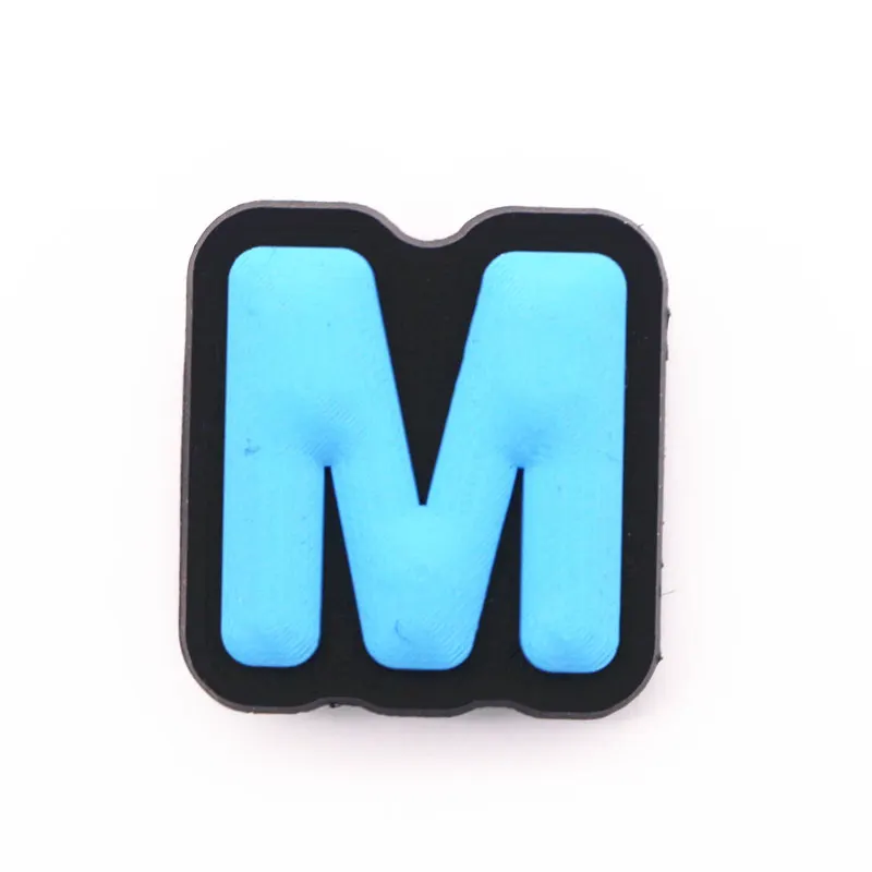 Single Sale 1Pcs Shoe Charms Decoration 26 English Letters Free Combination Shoe Accessories for croc jibz Kid's Party X-mas