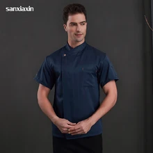 Special Offers Breathable Oblique collar Chef uniforms Sushi costume Kitchen Food service Catering jackets cooker shirt waitress Chef overalls Special Offers Breathable Oblique collar Chef uniforms Sushi costume Kitchen Food service Catering jackets cooker shirt waitress Chef overalls