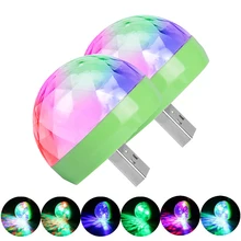 Luzes usb led para festa, sensor de música, usb, mini disco, dj, palco, iluminação, efeito, cristal, bola mágica, lâmpada para casa karaokê de festa