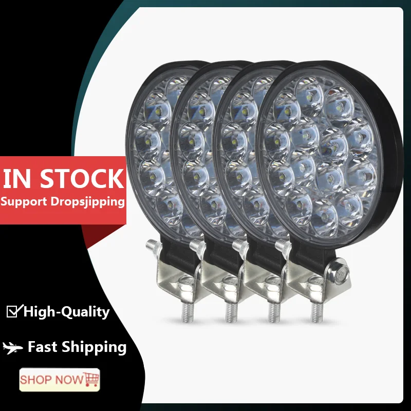 42W Square Bright LED Spotlight Work Light Car SUV Truck Driving Fog Lamp For Car Repairing Camping Hiking Backpacking