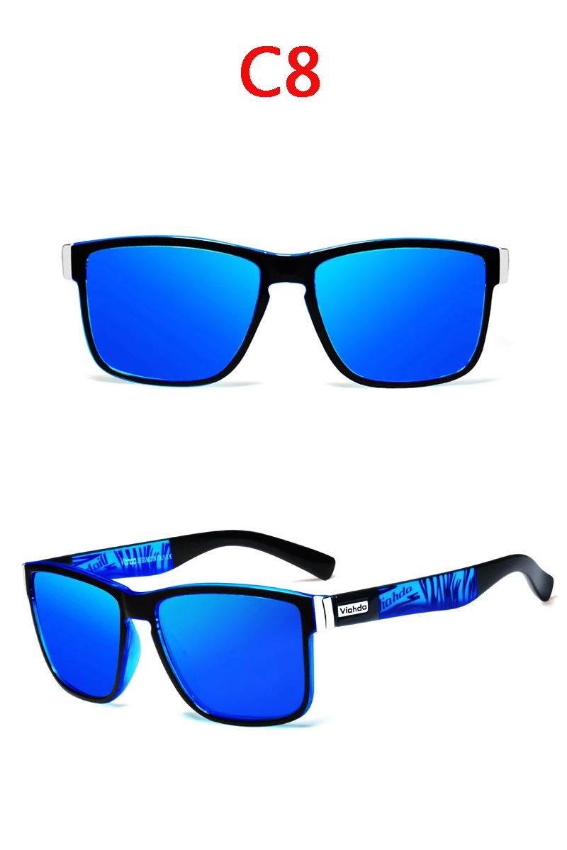 VIAHDA, новинка, квадратные поляризационные солнцезащитные очки, мужские очки для вождения, мужские солнцезащитные очки, зеркальные, летние, UV400