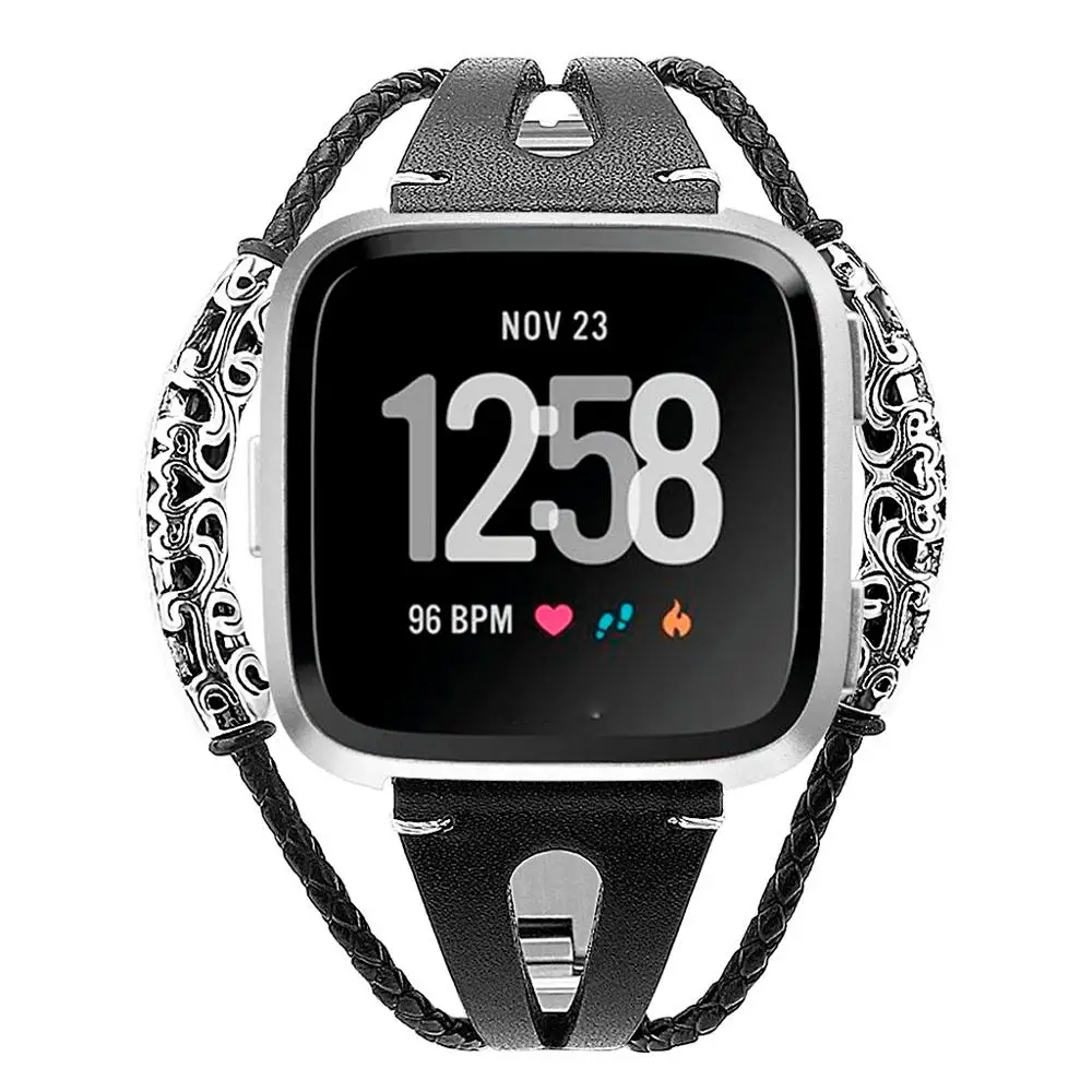 Смарт часы Ezon apple кожаный браслет ручной работы сменные ремешки для Fitbit