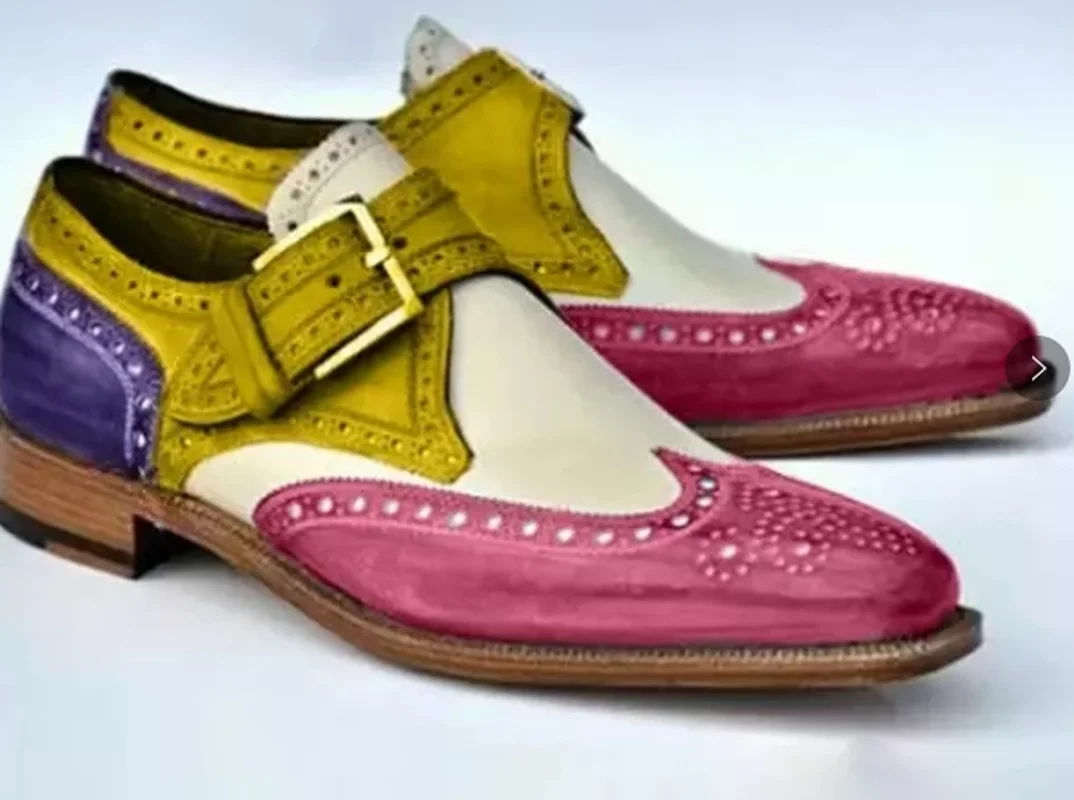 Zapatos De vestir De piel sintética para Hombre, calzado De negocios con correa De hebilla, informal, De alta calidad, AG008