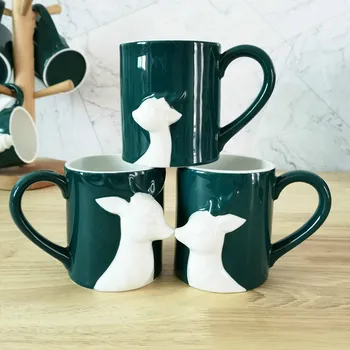 

3 d animal Mugs ceramic cups creative couples mugs Lovers gift Married Couples Anniversary Morning Mug Milk Coffee Tea Breakfast