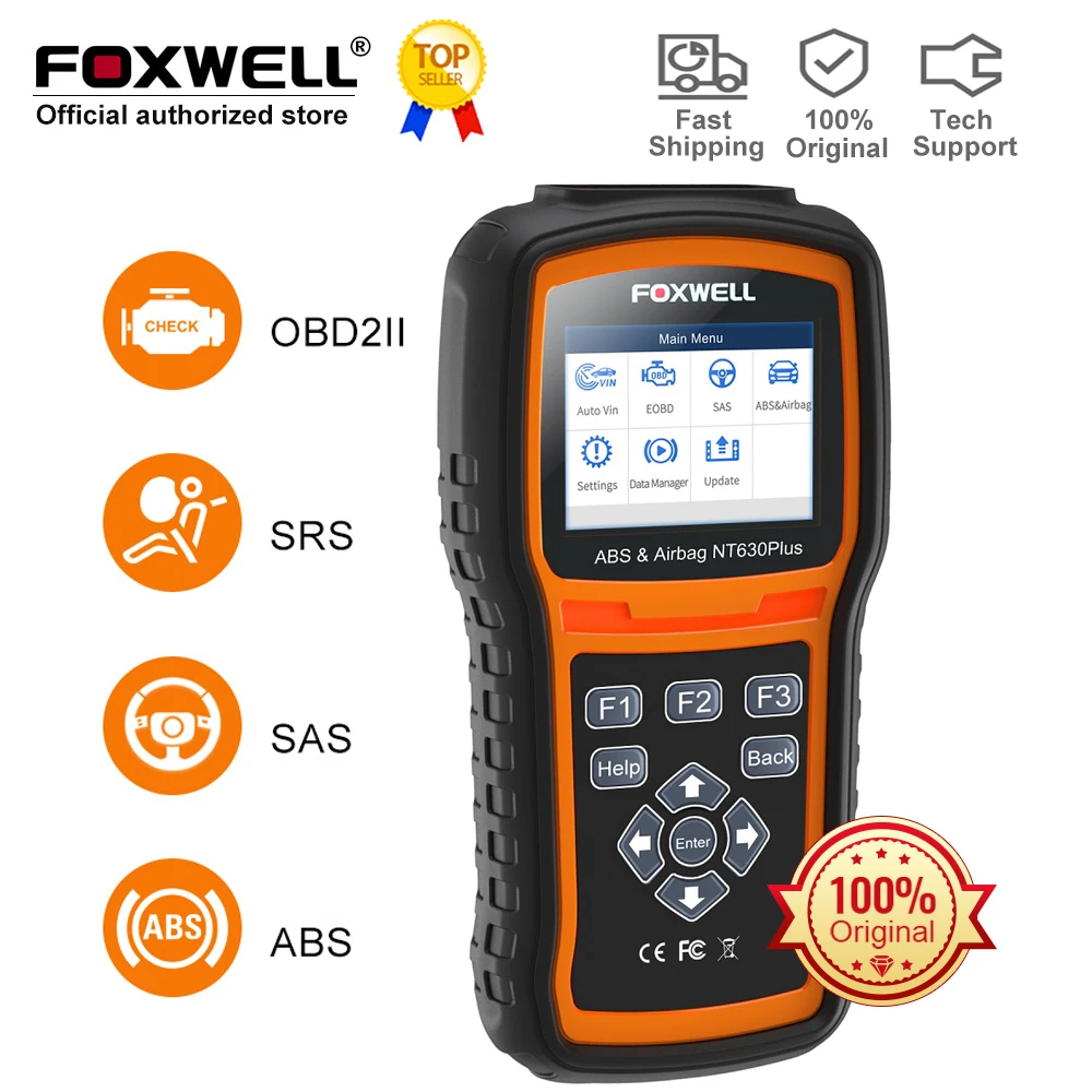Foxwell NT630 Plus OBD2 Automotive Scanner Code Reader Brake Bleeding