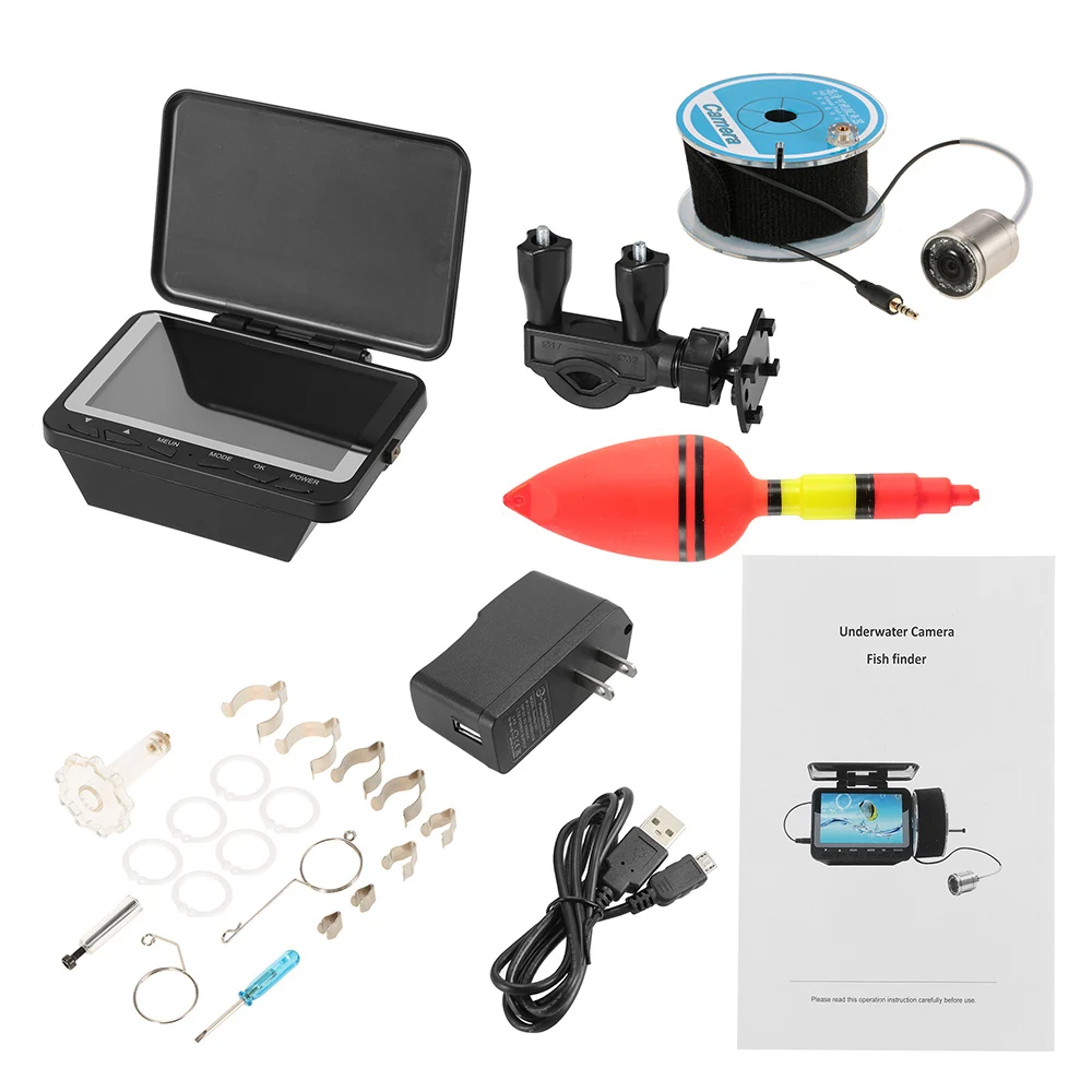 US Plug Lixada 4," lcd US Plug 1000TVL рыболокатор 140 ° широкоугольная Водонепроницаемая подводная камера для рыболовный монитор набор рыболокатор - Цвет: US Plug