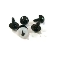 Safety Black Amigurumi Eyes For Doll With Plastic Washers 14mm/15mm/16mm/18mm/20mm/22mm/24mm 2