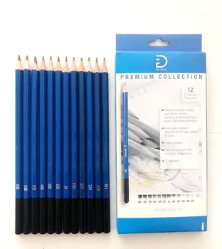 

A 12-piece pencil set for sketching students a full set of introductory tools for students painting professional art students HB