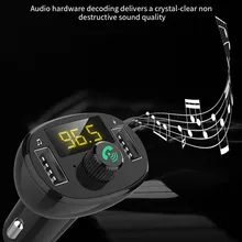 20# Автомобильный MP3-плеер, Автомобильный многофункциональный беспроводной fm-передатчик, mp3-плеер, автомобильный комплект с громкой связью, USB, TF, SD, дистанционное винтажное радио