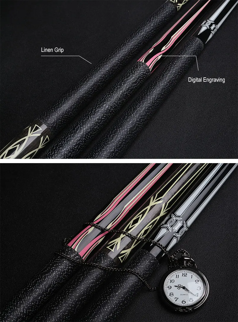 Pool Cue Billiard Maple Shaft Stick With Case Linen Wrap Billar Taco De Billar Wonderful Decal Butt  당구 бильярд Professional cue