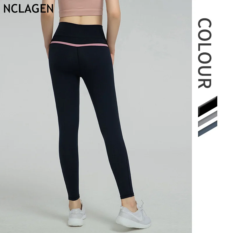 

NCLAGEN Yoga Pants Women Slim High Waist Gym Sport Workout Tight Sexy Exercise Running Training Peach Butt Fitness Leggings