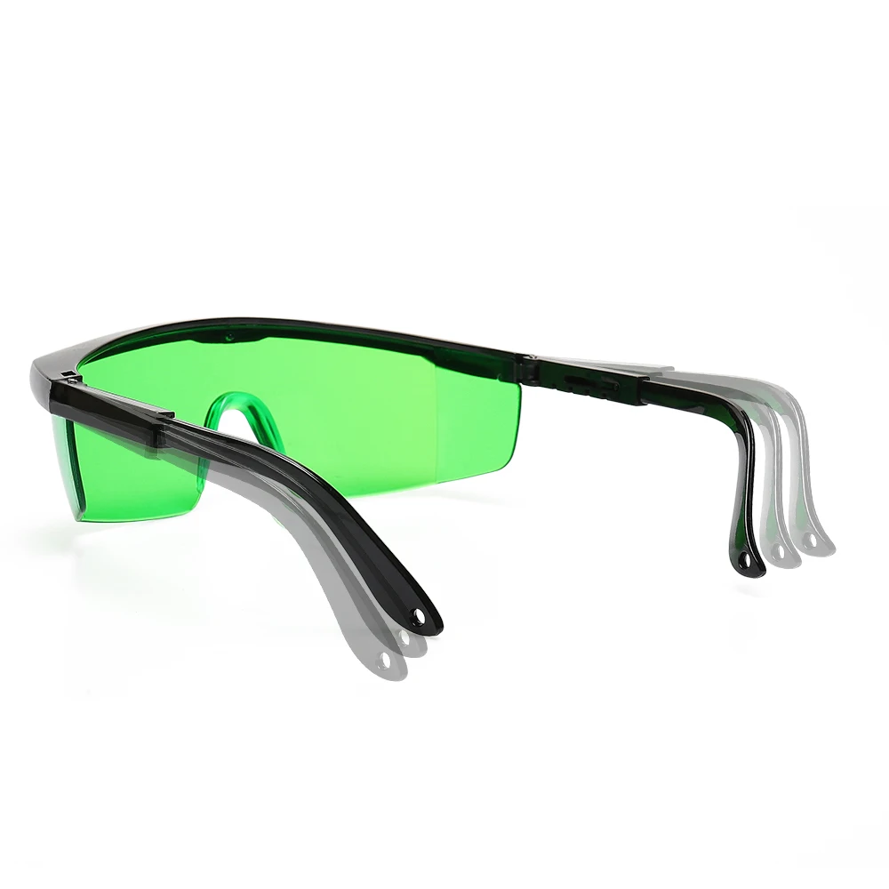 Fukuda защитные очки для лазерного усиления, зеленые Регулируемые защитные очки, очки с жестким чехлом, чехол для линейных/вращающихся лазеров