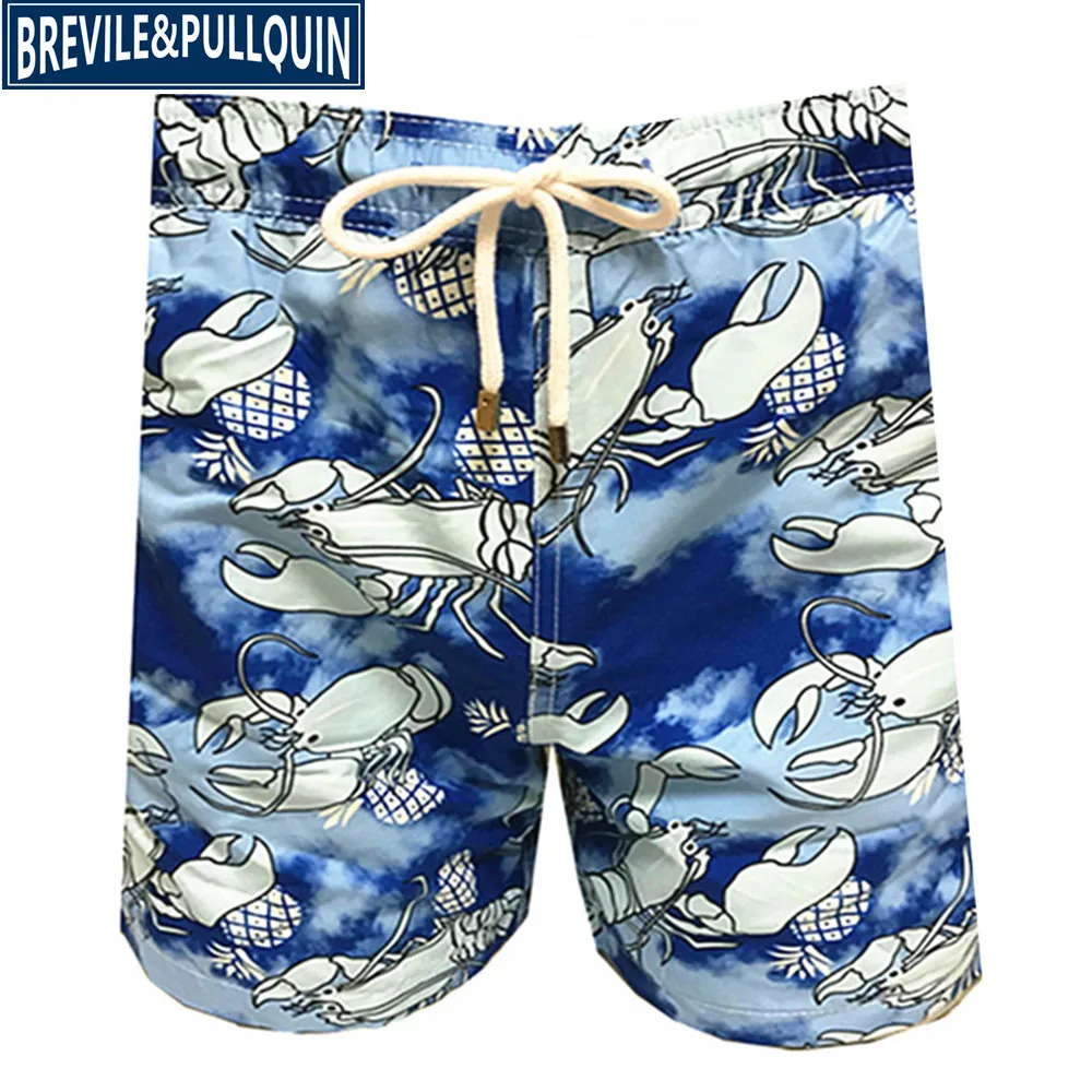 L Весна Лето бренд Brevile pullquin Бермуды пляжные купальные костюмы для взрослых пляжные шорты мужские сексуальные черепахи плавки быстросохнущие - Цвет: L