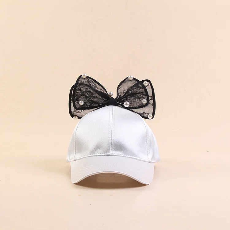 High Quality Fashion Women Baseball Cap with Lace Ears Lady Party Hat