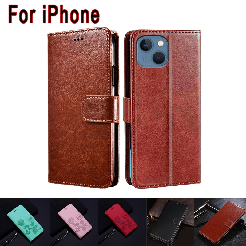 Coque Cover Per Iphone 14 Custodia Coque Phone Custodia Protettiva Etui Book Per Iphone 13 Mini 12Pro Max Flip Portafoglio Custodia In Pelle