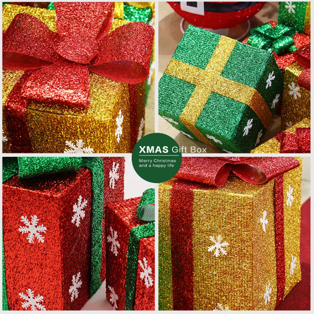 Модные брендовые Новые Горячие Рождественские распродажи, Подарочная коробка, большие рождественские подарочные коробки, красные Ленточные крышки, отличные