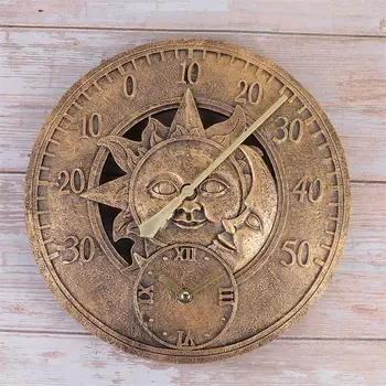 

1PC Apollo Sun Design Wall Clock Retro Round Decorative Hanging Clock Art Decor Wall Clock Silent Clock Home Decor