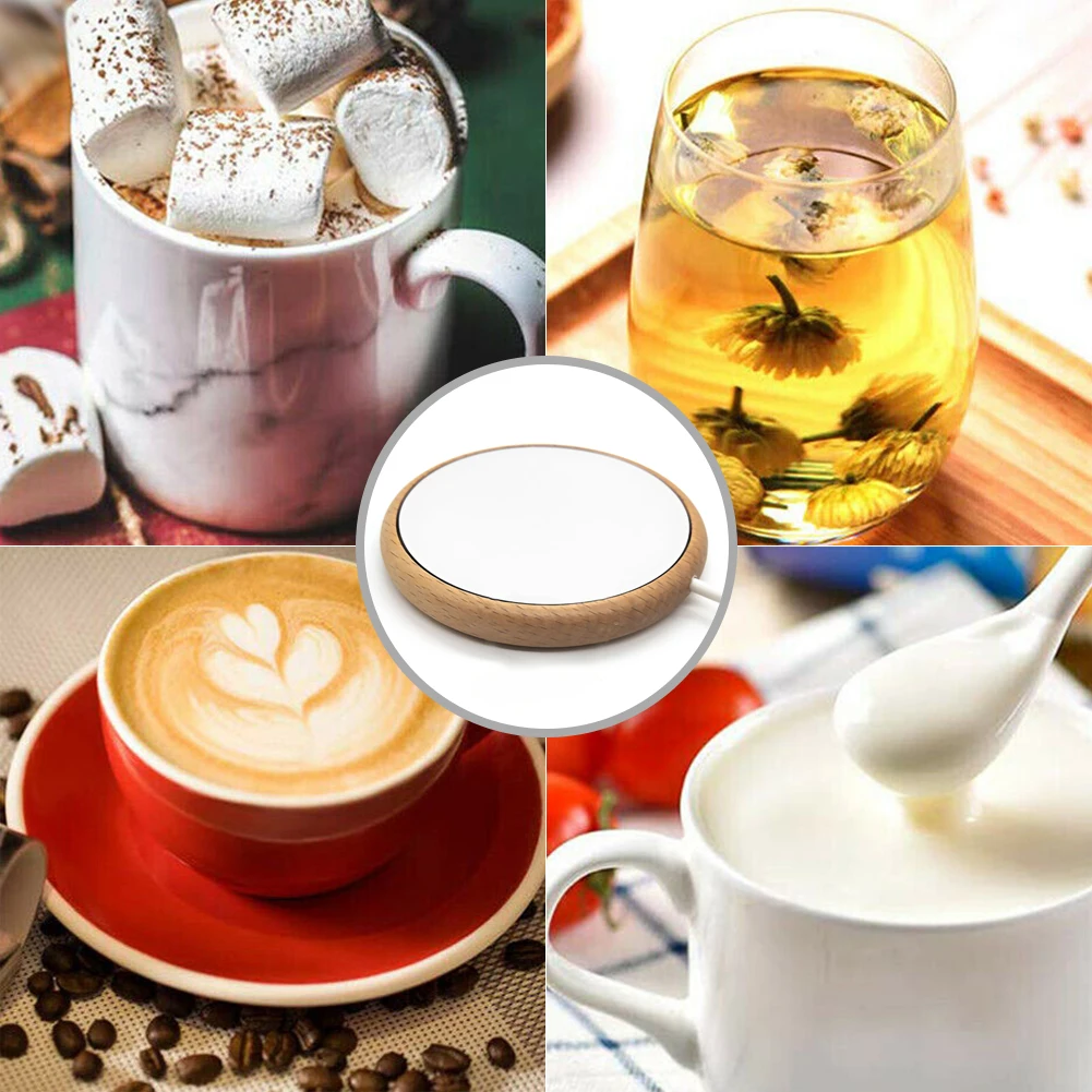 Деревянные подставки для кружек до 40 ℃ USB электрическая чашка кружка деревянная
